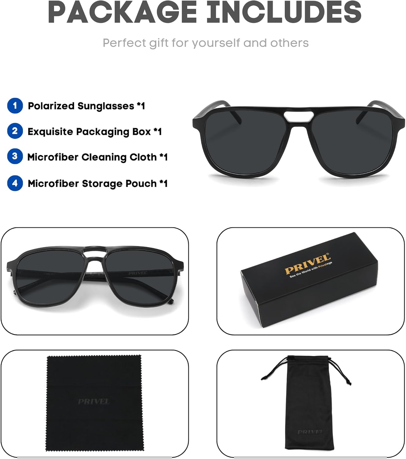 XXL Size Extra Large 160MM Polarized Double Bridge Retro Aviator Sunglasses Big Wide Heads Men UV400 Protection - Image 6