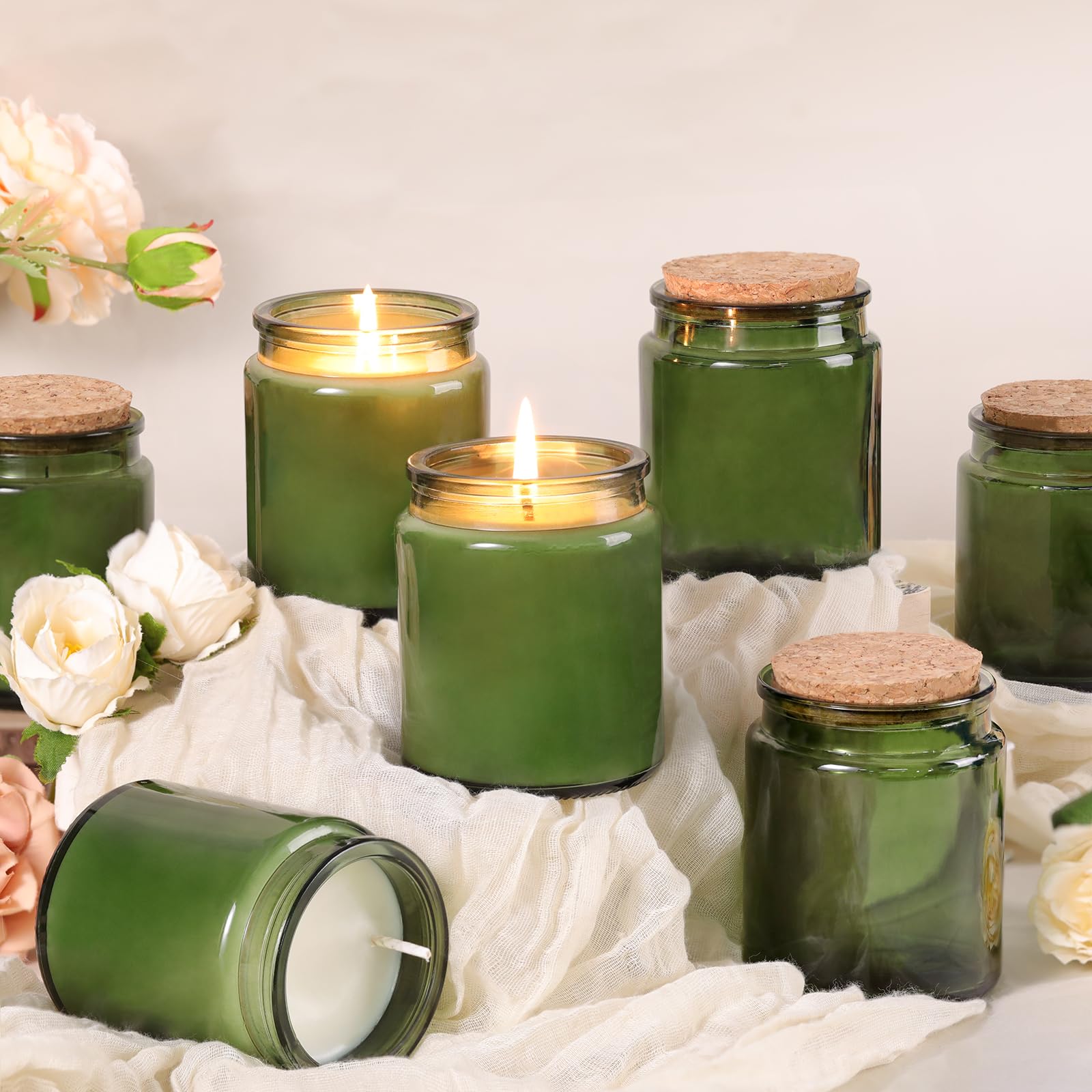 6 Pack 2 Oz Borosilicate Glass Jars With Bamboo Lids - Airtight Containers For Storage & Crafts