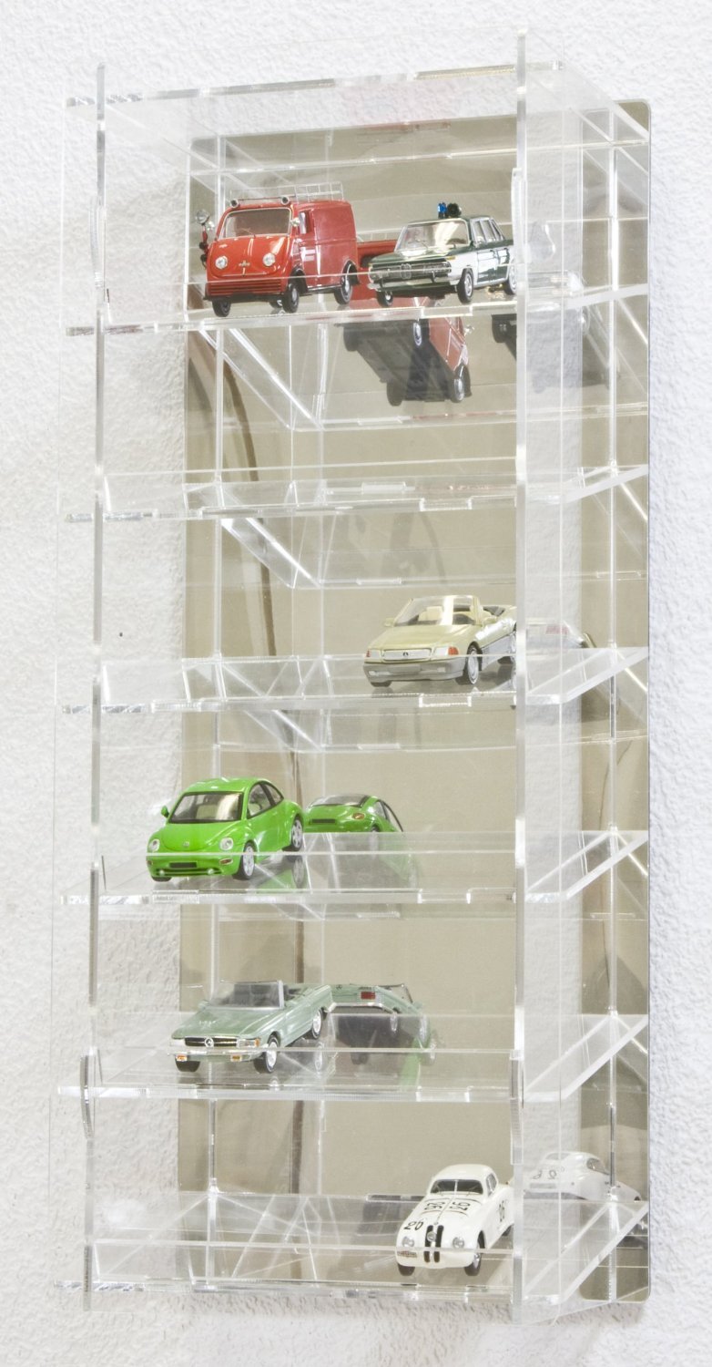 SORA 1:43 Torretta espositiva per modellini Auto con Pannello Posteriore a Specchio