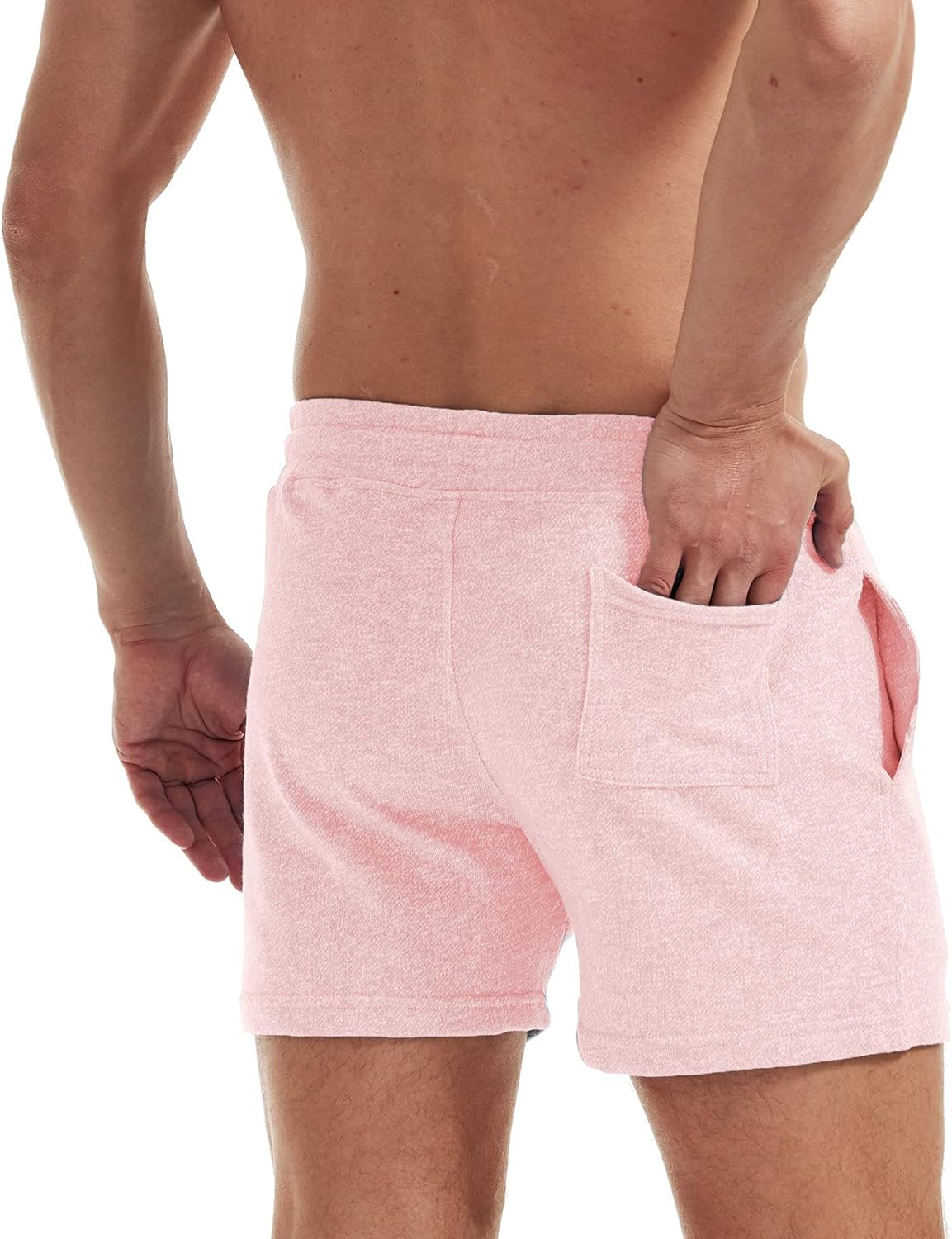 AIMPACT Mens Athletic Sweat Shorts 5 Inch Elastic Waist Casual Pajama Short with Pocket Gym Workout Short Shorts for Men - Image 2