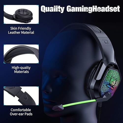 Miniatura 2 de Auriculares para juegos 7.1 Auriculares estéreo con cancelación de ruido Micrófono para PCPS4Switch Bluetooth Auriculares Bluetooth Auriculares