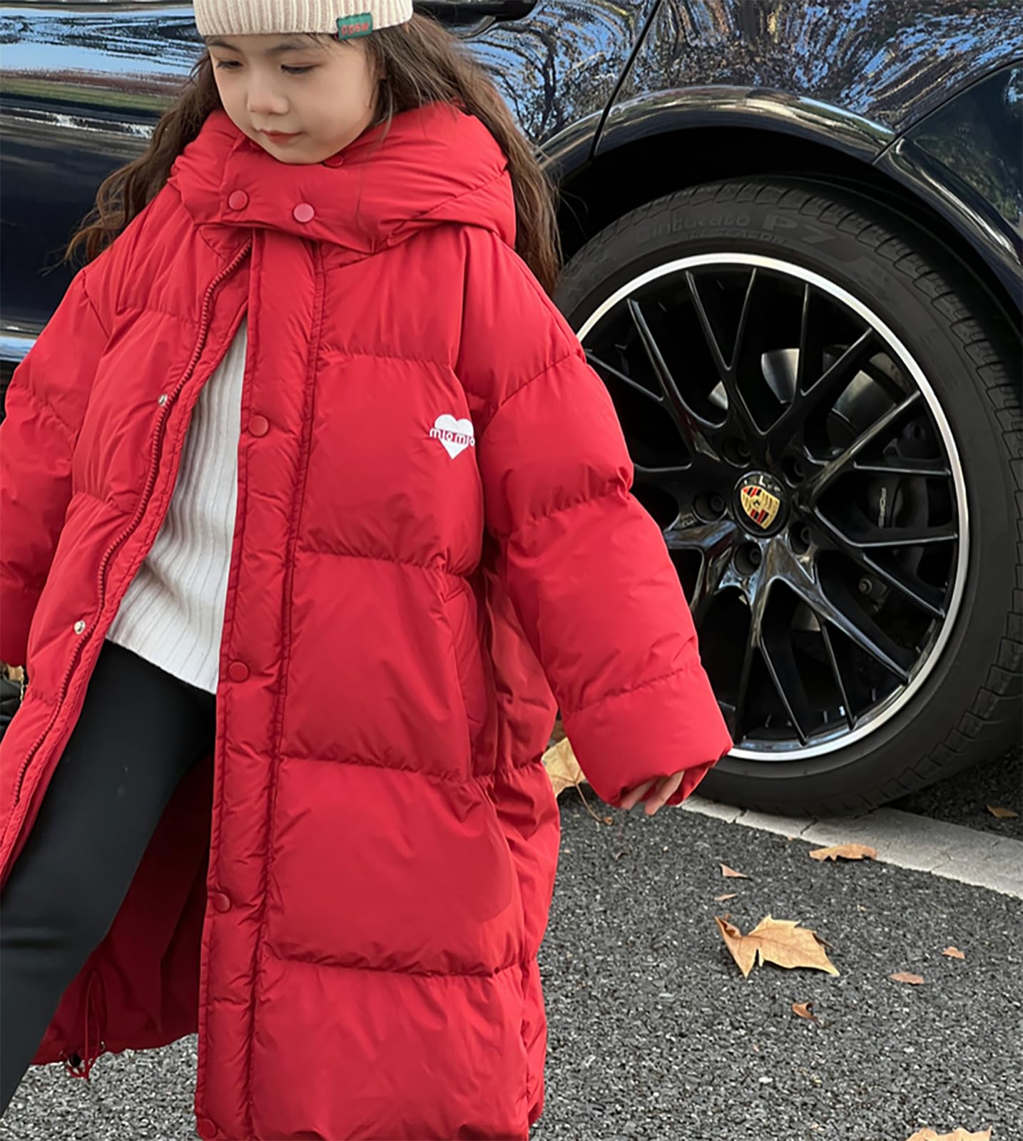Cappotto da ragazza, piumino per ragazze, caldo, giacca invernale, giacca per bambini con cappuccio a metà lungo, parka spessa, abbigliamento da sci