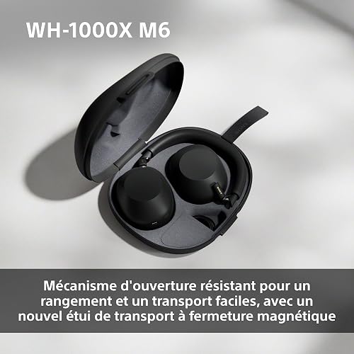 SONY WH-1000XM6 Flagship Noise Cancelling Over-Ear Wireless Bluetooth Headphones, Signature Hi-Res Sound, Comfort, Foldable Design, Durable Case, 30 HR Battery NC On, iOS & Android – Black - 6