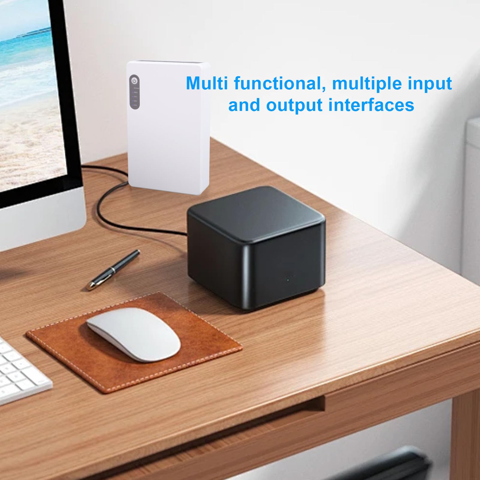 Fafeicy Mini UPS, Gruppo di continuità 10400mAh con Protezione da Cortocircuito, per Router Modem Telecamera di Sicurezza Smartphone Fax (Spina europea)