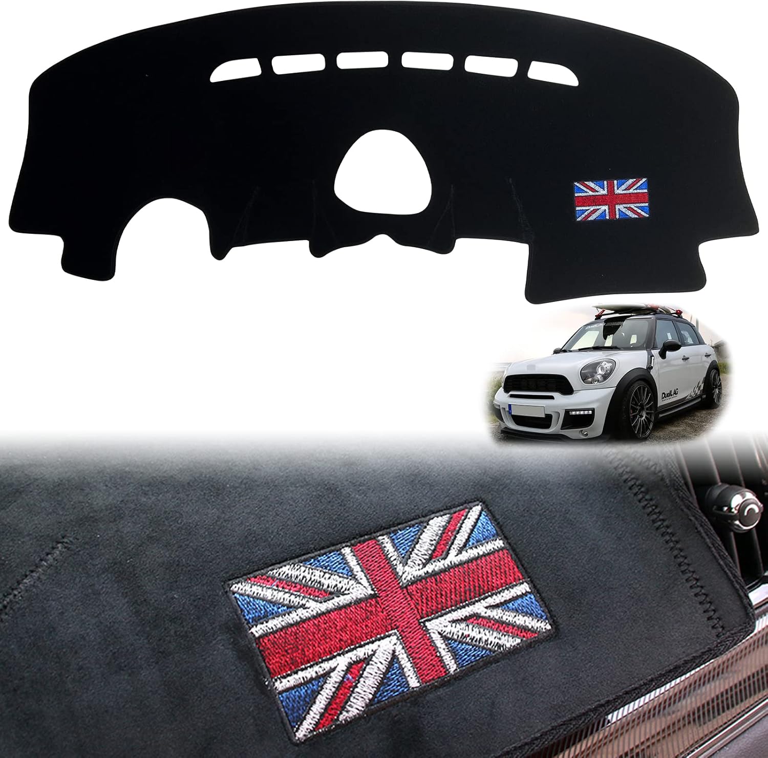 Dashboard Dash Board Cover Mat Pad Carpet Non-Slip Custom Compatible with BMW Mini Cooper R F Series Protector Sun Shield (F60)