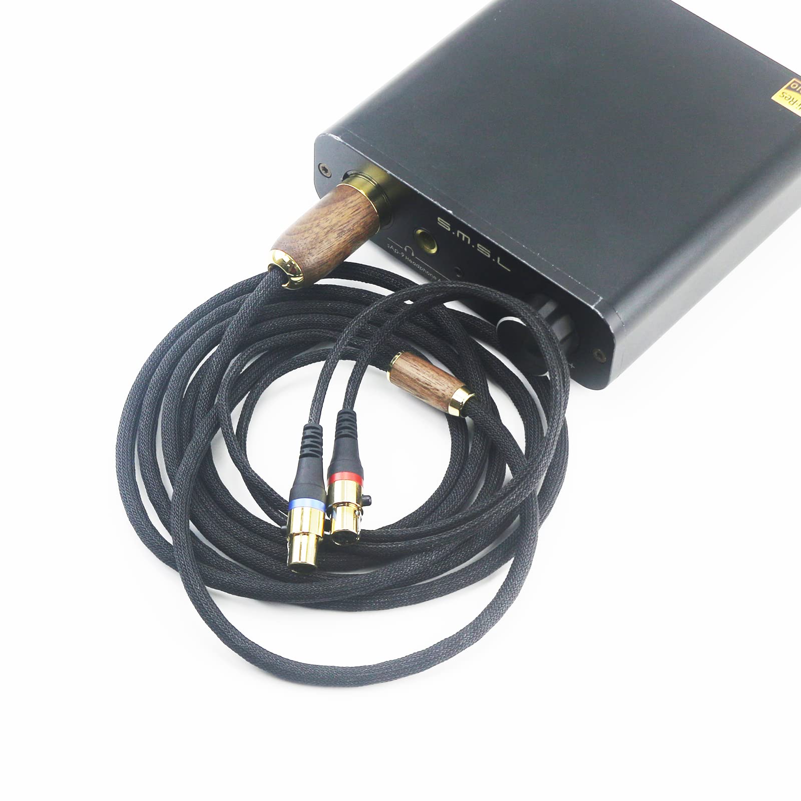 4-pinowy XLR Balanced Male 6N OCC Copper Silver Plated Cord 4-pin XLR Balanced Cable kompatybilny z Audeze LCD-2, LCD-4, LCD-3, LCD-X, LCD-XC słuchawki z drewna orzecha włoskiego 3 m/10 ft