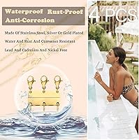 Vista 4 de Kcctoo Cierre de capas para collar, separadores de joyas, oro y plata, cierre magnético de collar múltiple para mujer con aspecto en capas