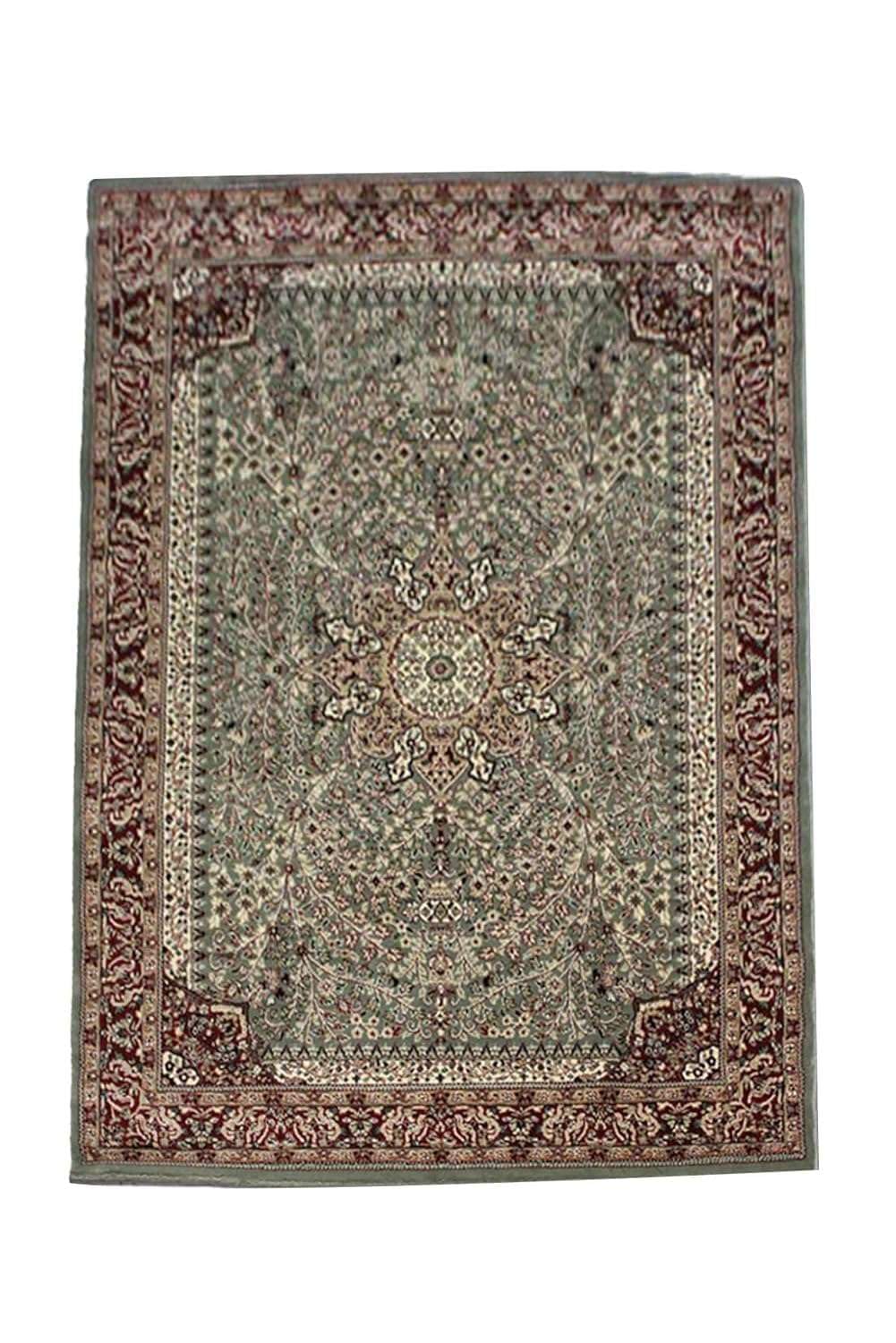 Nirwana Rugs Kashmiri Design Carpet | Merino Wool Oriental Rug | Traditional Classic Design | Luxury Carpet for Living Room & Bedroom | Home Decor Accent Rug Green B 3 * 5