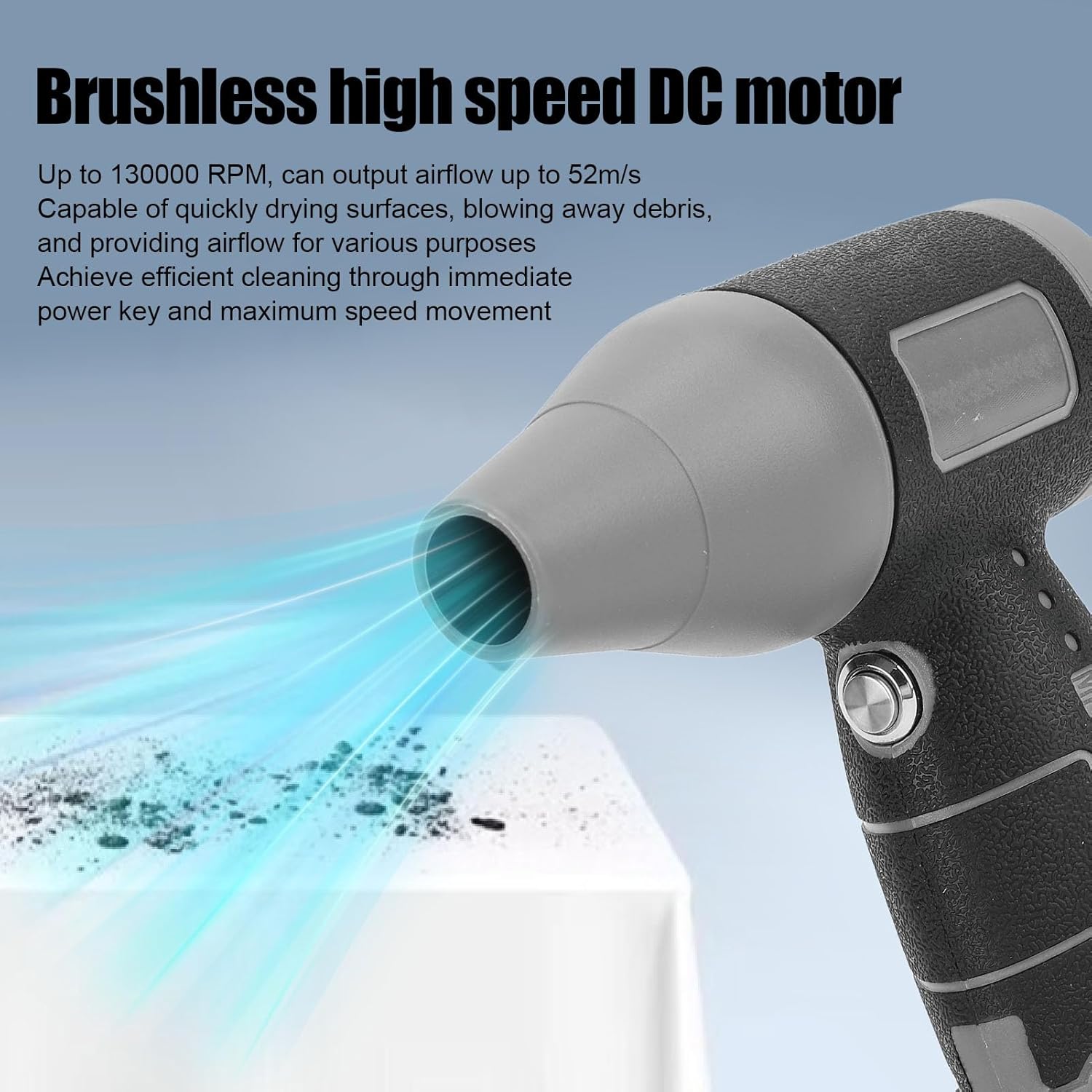 Turbo Air Blower 1050W 130000 RPM Powerful Portable Handheld Dry Blower for Car Wash Dust Snow Removal (US Plug)