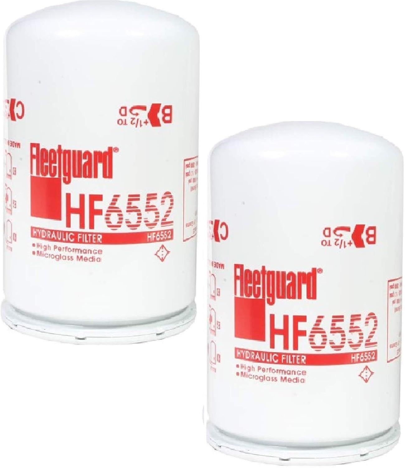 HF6552 Fleetguard Hydraulic, Spin-On (Pack of 2) Replaces Donaldson P164375, Bobcat 6630977, Bobcat 6661248