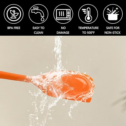 Miniatura 4 de 8 espátulas pequeñas de silicona, mini espátula de mezcla resistente al calor, cuchara flexible, herramienta raspadora de cocina para cocinar y
