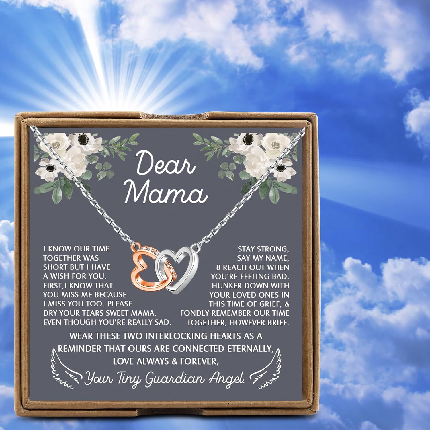 OKEYCH Loss of Ba-by Sympathy Gifts, Miscarriage Necklace, Loss Bereavement Necklace for Mothers, Losing Ch-ild Gift, Sympathy Gift for Women Mother Mom - Image 7