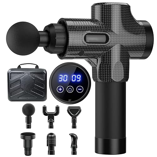 cotsoco Pistola de masaje de tejido profundo pistola de masaje de percusión de 30 velocidades pistola de masaje muscular para aliviar el dolor