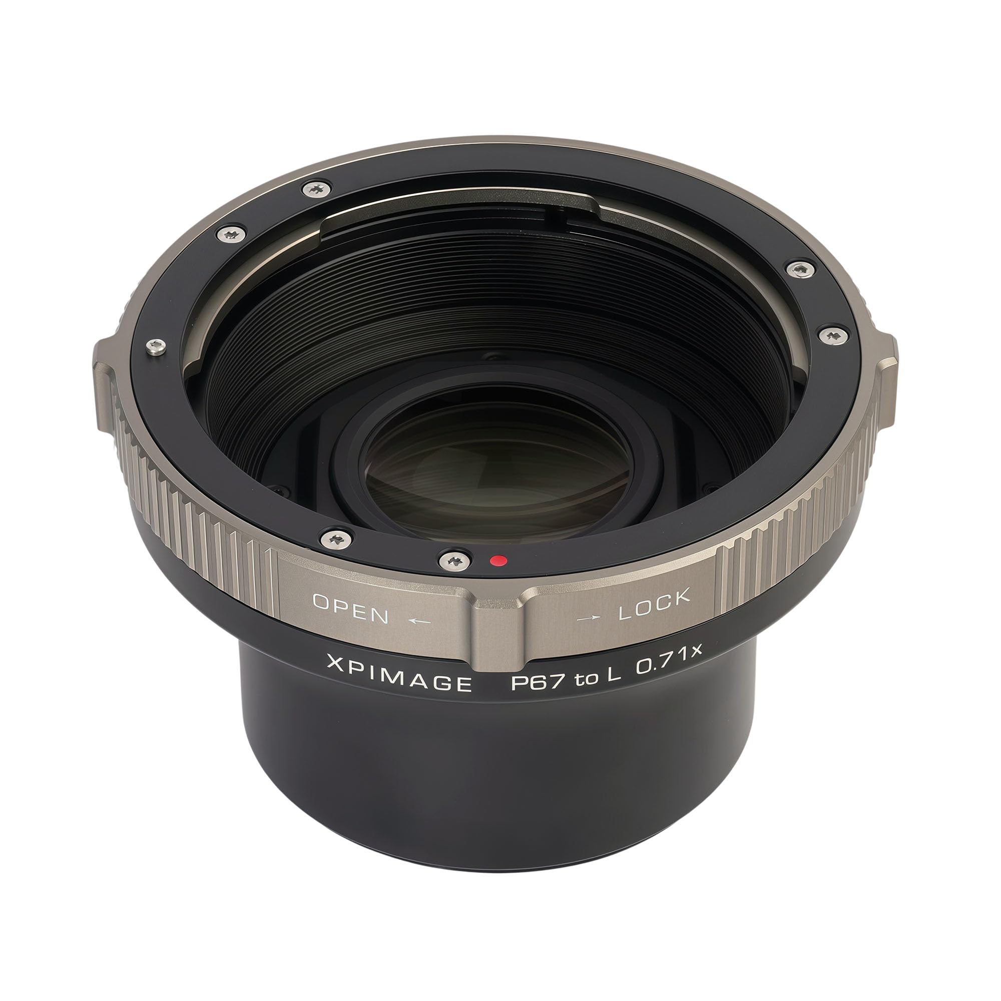 Optyczny reduktor ogniskowej 0,71X adapter do montażu wzmacniacza prędkości kompatybilny z obiektywem Pentax 67 do kamery Leica lub Panosonic L