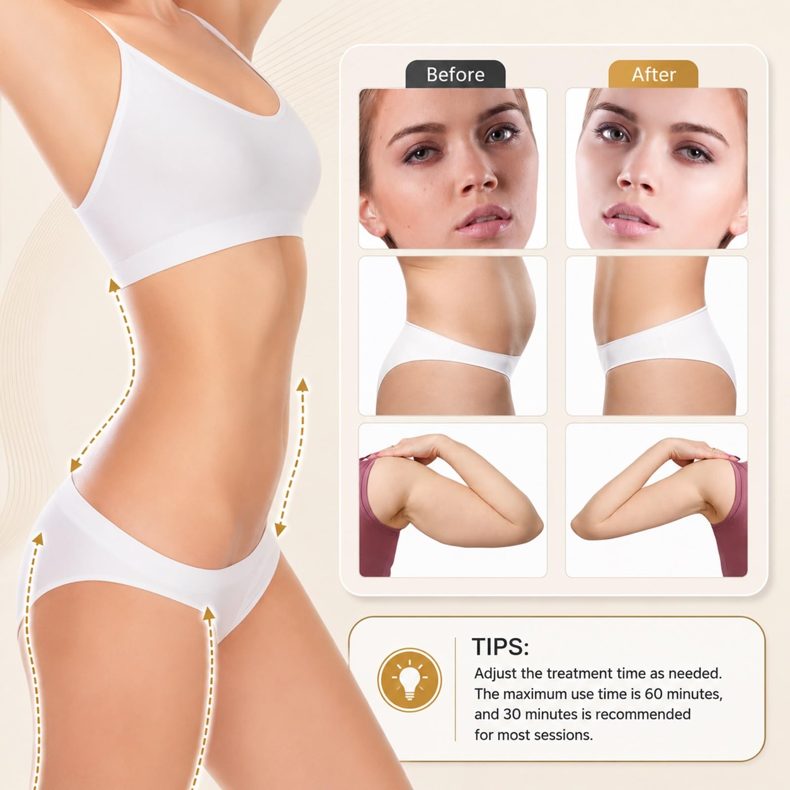 Macchina A Cavitazione 40K Per Il Rimodellamento Del Corpo – Dispositivo Professionale 3-in-1 Per Home Spa – Massaggiatore Multifunzionale Per La Cura Del Viso E Attrezzatura Estetica