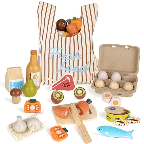 Jouets en Bois Fruits et Légumes à Découper, Enfant Dinette