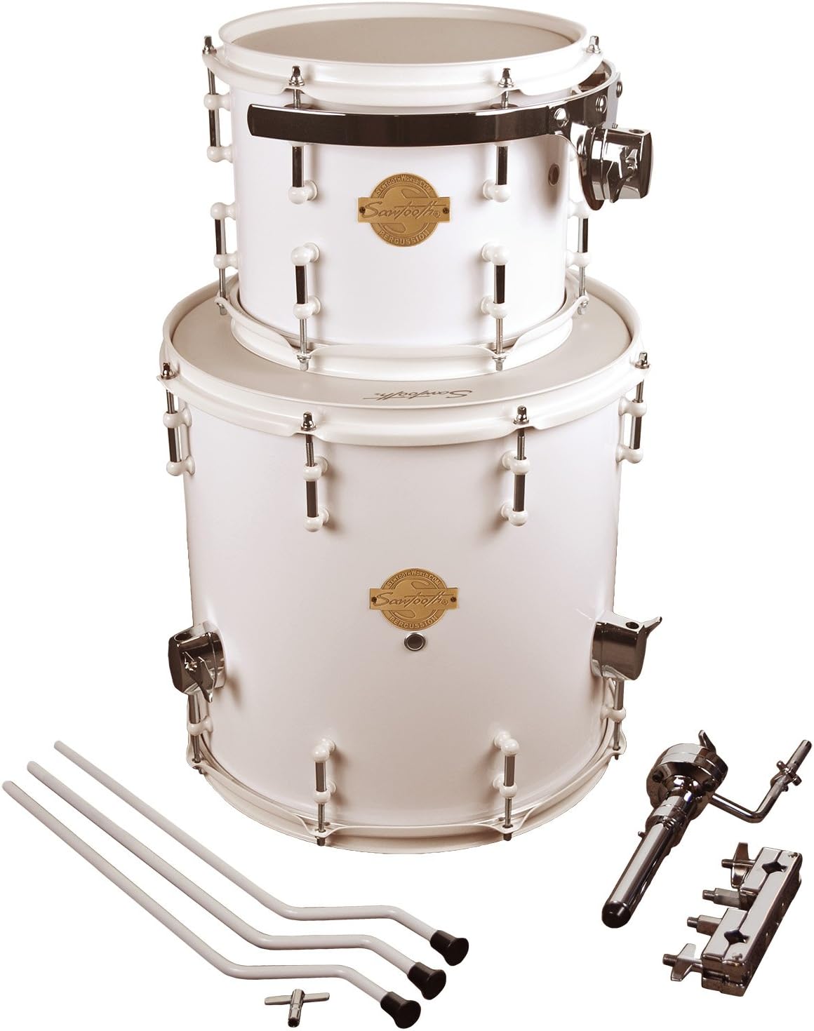 Sawtooth Command Series Extension Pack-Includes: 8" 14" Floor Tom, White, inch (ST-COM-TE
