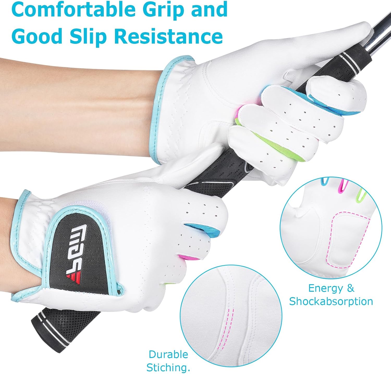 PGM Kids Golf Gloves Left/Right Hand Premium Breathable Youth Golf Gloves for Junior Toddler Boys and Girls - Image 2