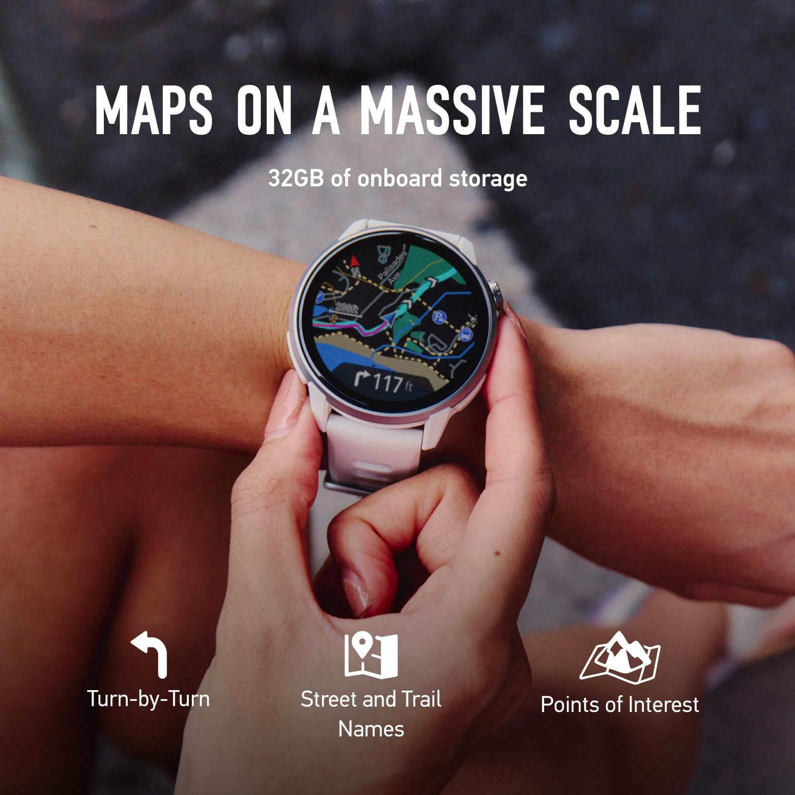 COROS Pace 4 Pro Montre de Sport GPS, écran AMOLED 1,47''- Blanc Silicone