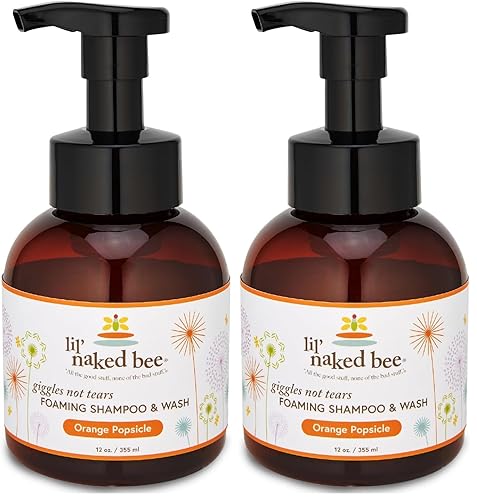 Miniatura 7 de The Naked Bee Orange Popsicle Giggles Not Tears - Champú espumoso y lavado, 12 onzas