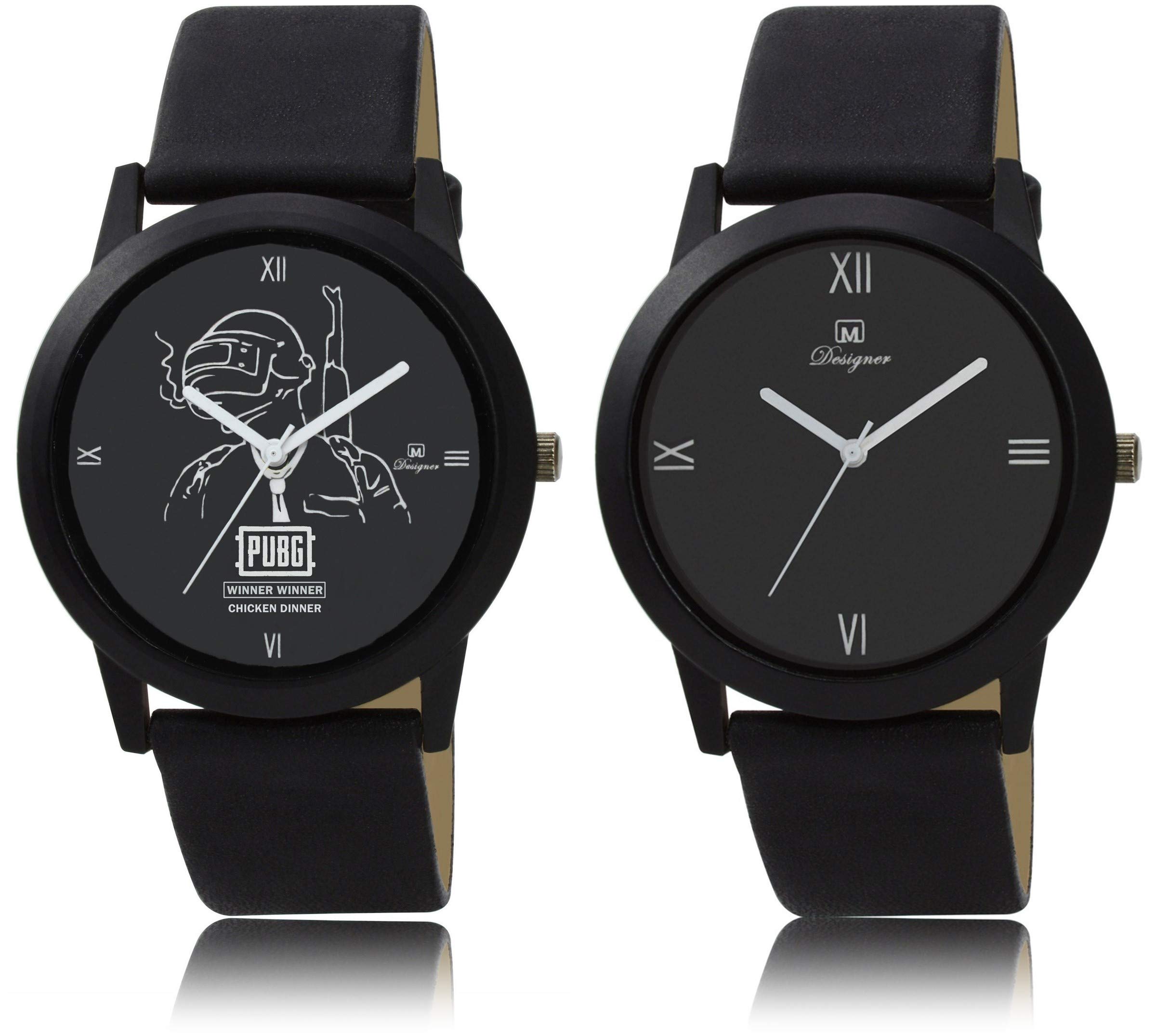 OM DESIGNER Leather Belt Pubg Analogue Black Dial Boys Watch - Pack of 2 -Latest#210 (B07QZ494KH) Amazon Price History, Amazon Price Tracker