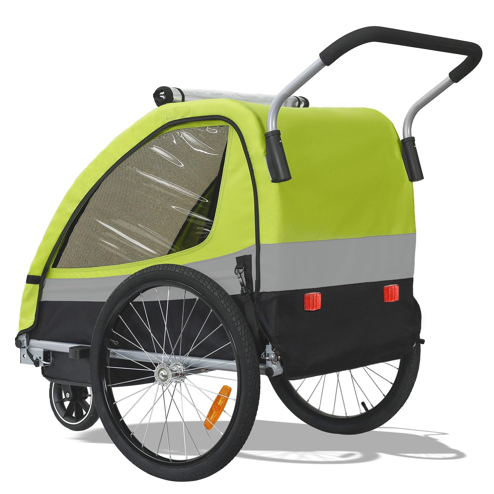 Tiggo T2 Remorque Enfants Vélo 2 en 1 Poussette Jogger Buggy 360° Roue Avant