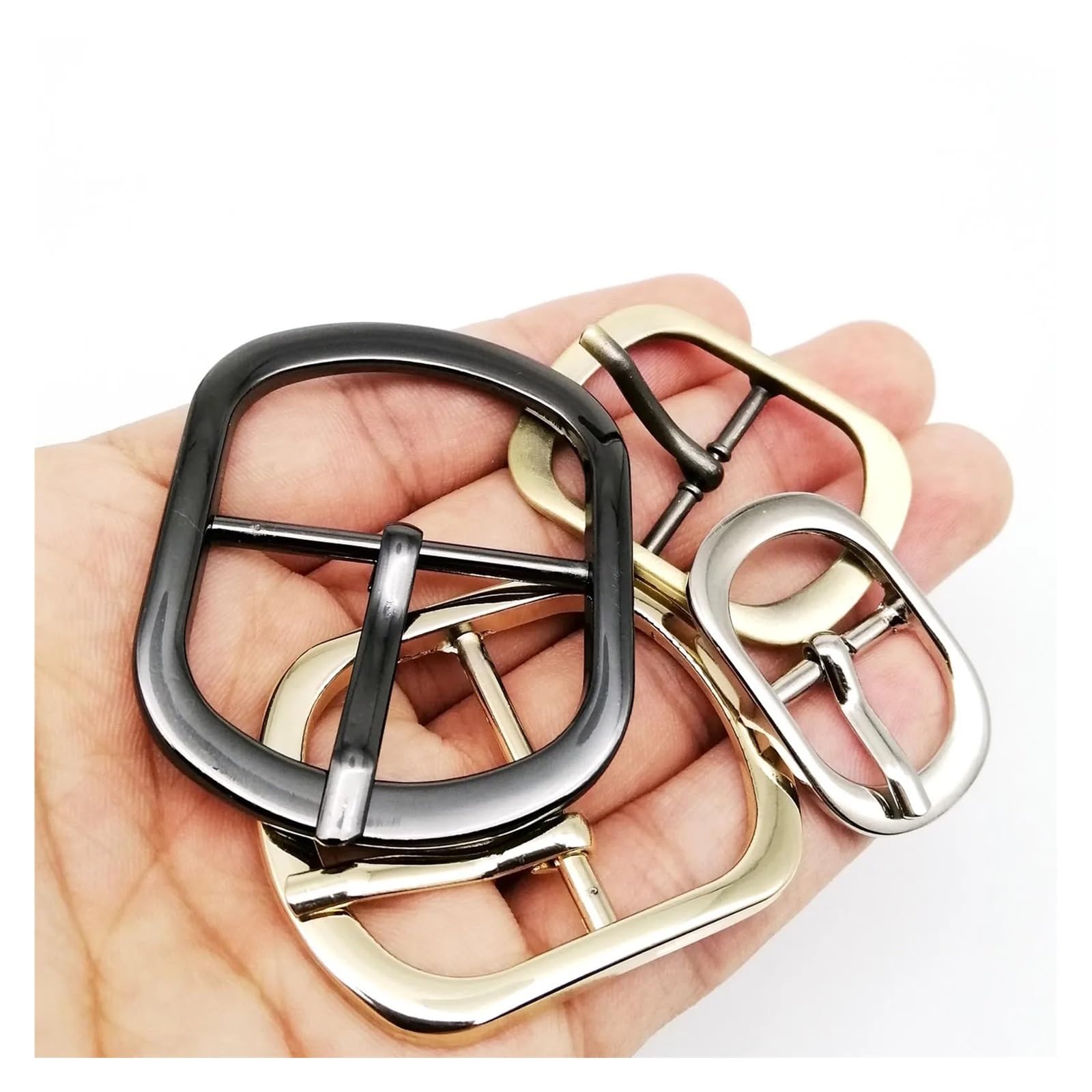 Gürtelschnallen, 20 Stück, Metall, innen breit, verstellbar, Rollnadelschnalle, Schnappverschluss, ovaler Ring, Ledertasche, Handtasche, Schuh, Schultergurt, Reparatur, für Männer und Frauen