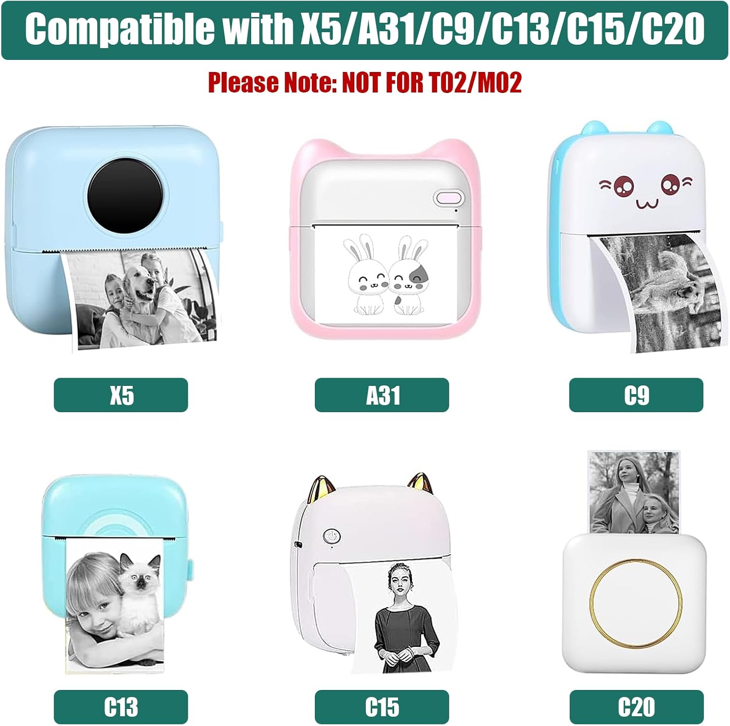 20PCS Mini Printer Paper,Thermal Sticker Paper,Self-adhesive,Mini Thermal Printer Paper,Mini Photo Printer Labels,For Photos,To-do Lists,Notes,Multiple Colors,(57 x 25 mm) - Image 3