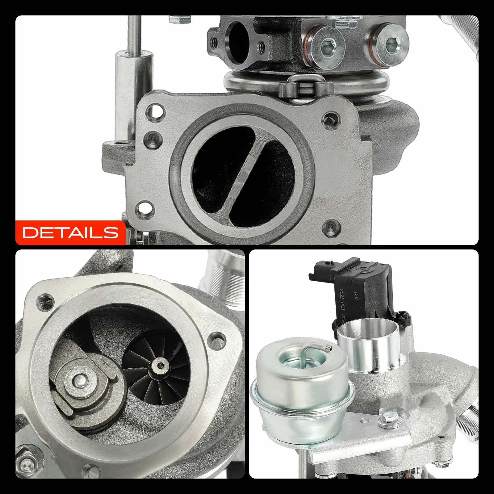 Frankberg Turbocompresor de gases de escape con juntas gasolina | V75807898001; Compatible con: C4 II NC, 508 SO I 8E, DS5, 308 II L3 LB LH LP LW, C4 I LC, C5 III Ruptura RW