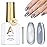 AILLSA Glass Cat Eye Gel Nail Polish, 15ml Gray Glitter Jelly Sheer Gel Polish, Translucent Magnetic Shimmer Sparkle Nail Art U V Salon 0.5 OZ GF32