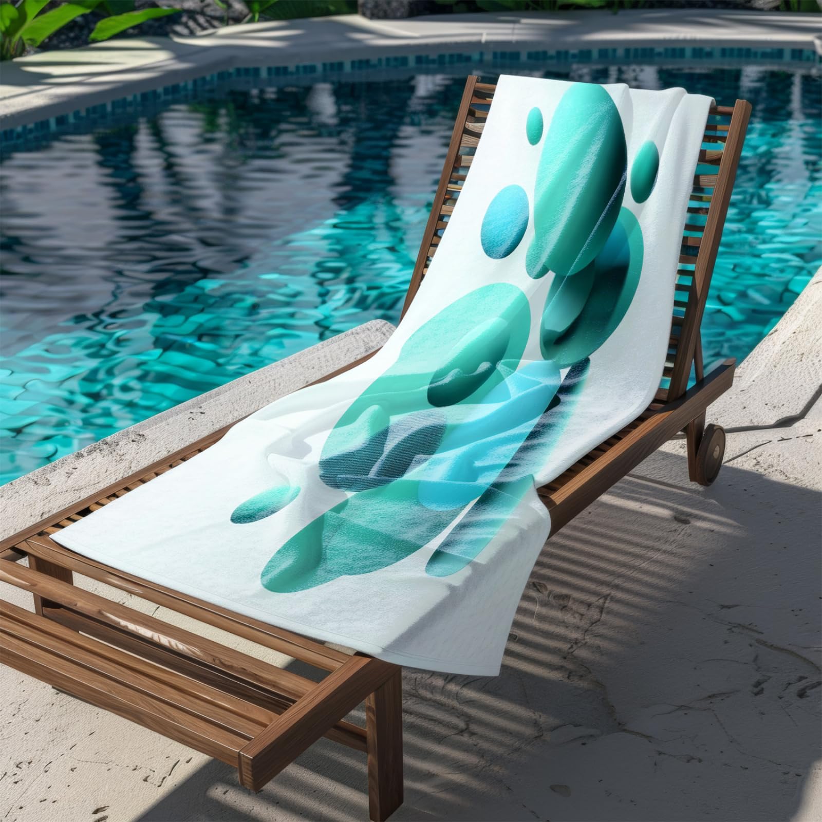 Generisch Telo Mare Microfibra 180X90 Circolo Verde Chiaro Asciugamano da Spiaggia Asciugatura Rapida Telo Mare Antisabbia Morbido e Leggero Adatto Per Yoga in Spiaggia Nuoto