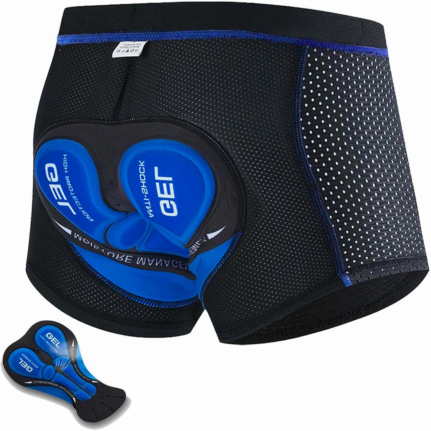 NuCamper Men's Cycling Underwear Biking Shorts 5D Gel Padded MTB Liner Breathable Quick-dry Mountain Bike Riding Undershorts