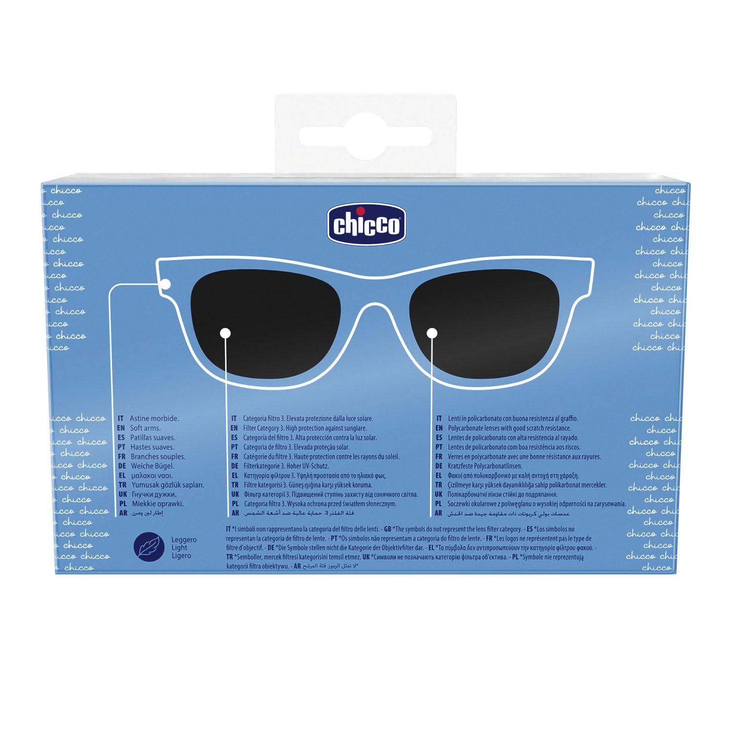 Chicco Occhiali da Sole Bimbo 24 Mesi+, Lenti Resistenti e Antigraffio, Proteggono dai Raggi UVA e UVB, Montatura morbida e flessibile, Lenti colorate a specchio, Custodia Portaocchiali Inclusa, Blu