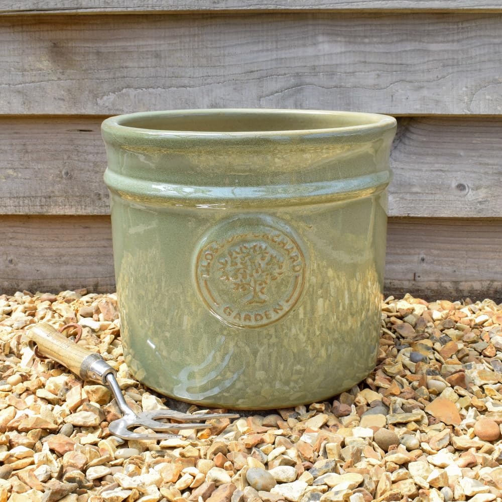 Bedwen Green Glazed Cylinder Planter - Blossom Orchard (, Large)