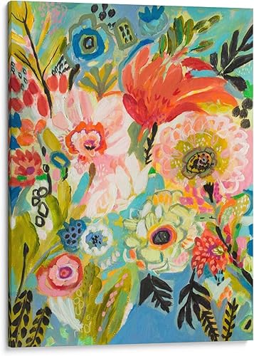 Canvas Wall Art Decor by Canvas Lab - Secret Garden Floral III by the Artist Karen Fields  Size 24 x 32 in - Art subject Botanical,Floral,Nature