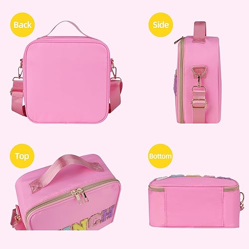 Miniatura 4 de Bolsa de almuerzo para mujer, lonchera aislada para niñas, lonchera personalizada con correa ajustable para el hombro, bolsa de almuerzo