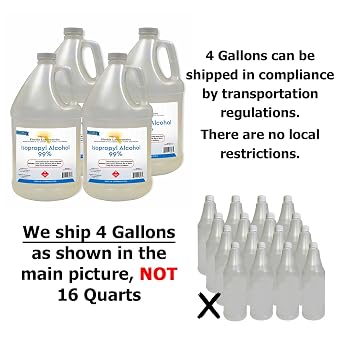 Evita Derm Isopropyl Alcohol Grade 99% Anhydrous 4 Gallon