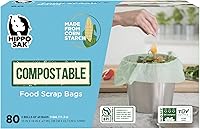 Vista 2 de Hippo Sak Bolsas pequeñas compostables para desechos de alimentos, 40 unidades con dispensador