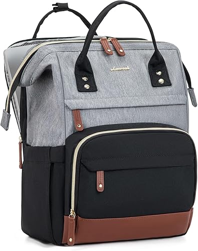 Miniatura 50 de LOVEVOOK - Mochila para laptop para mujer, mochila de trabajo de 17 pulgadas, con puerto USB, bolso de mano grande para doctoras, enfermeras y verde