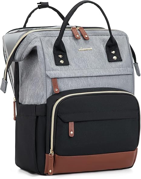LOVEVOOK Laptop Backpack for Women, 15.6 Inch Work Business Backpacks Purse With Large Capacity, Waterproof Nurse Bag College Bookbag for School, Waterproof Casual Daypack for Travel