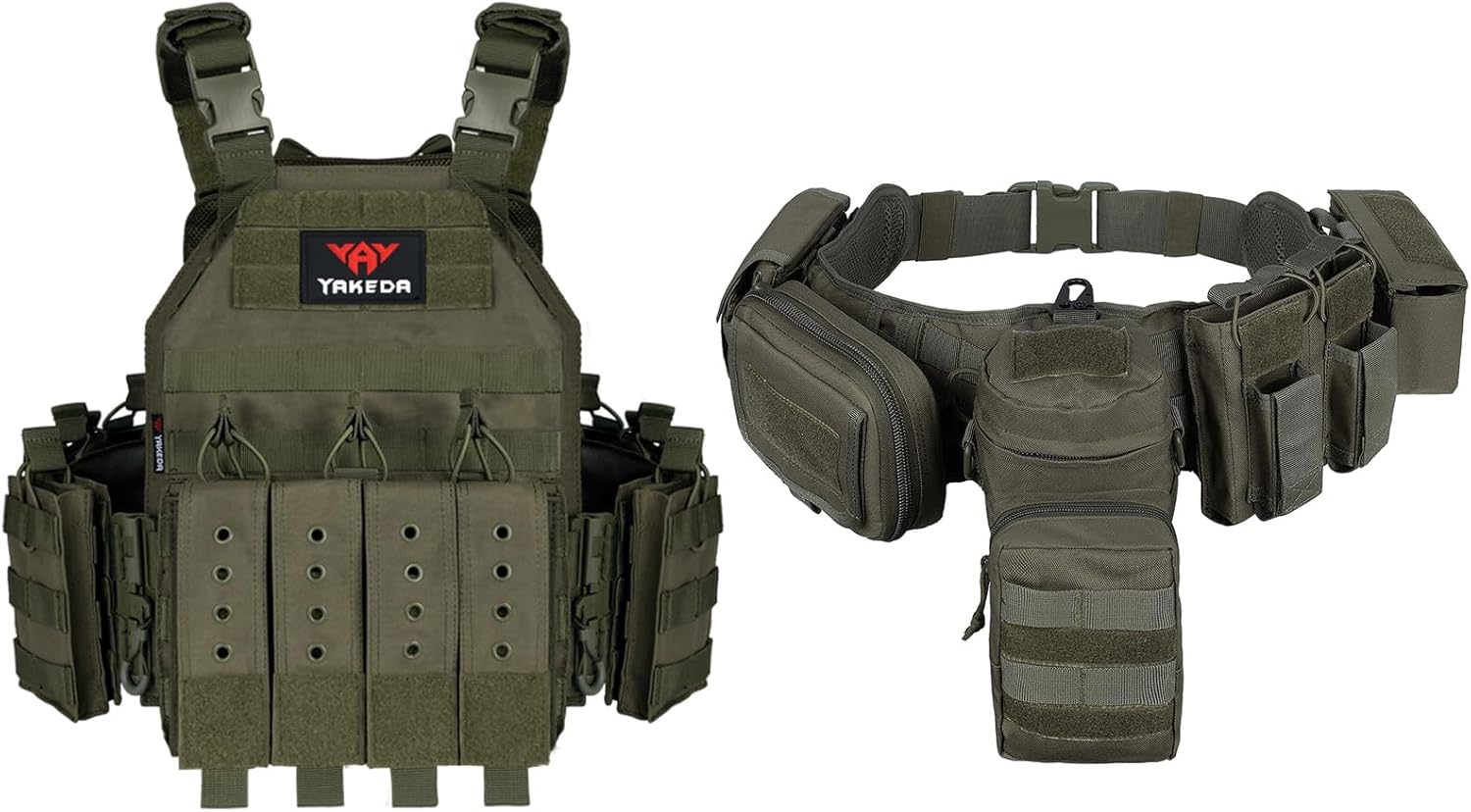 YAKEDA Tactical Outdoor Vest &Tactical Battle Belt