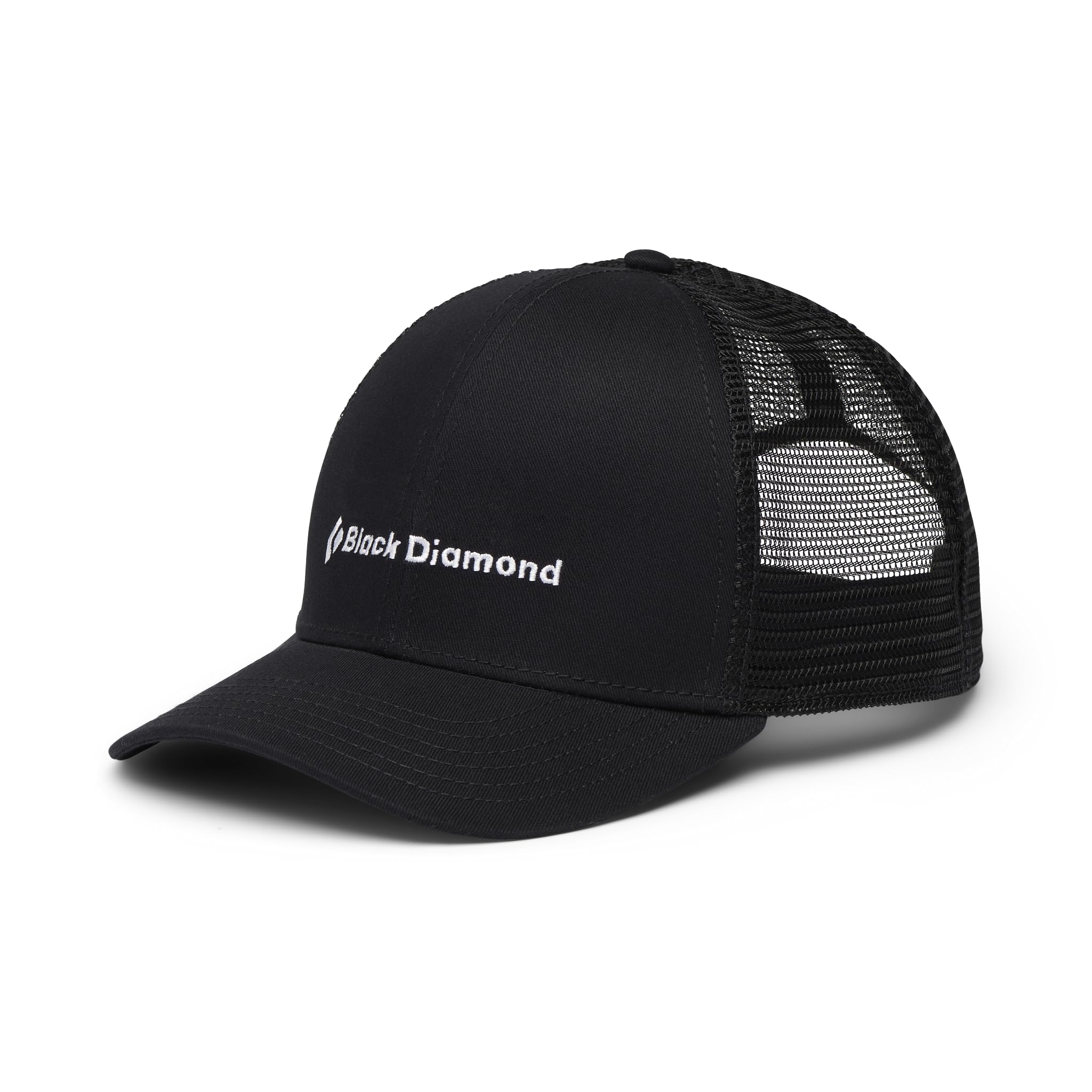Black Diamond Unisex Black-Black With Bd Logo Bd Trucker Hat, One Size