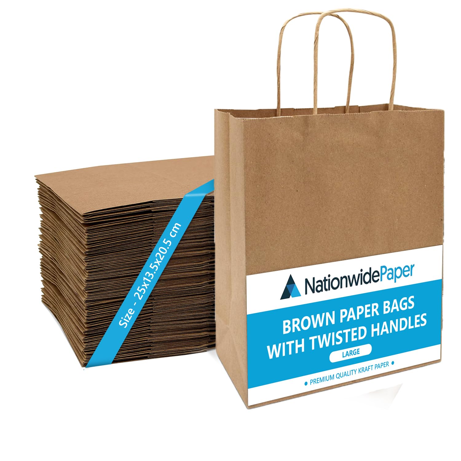 Sacs cadeaux à faire soi-même en papier marron pour bonbons et surprises de fête | Lot de 25