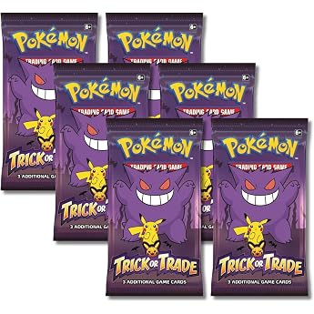 Pok mon 2023 Trick or Trade Gengar & Pikachu 6 Mini Booster Packs