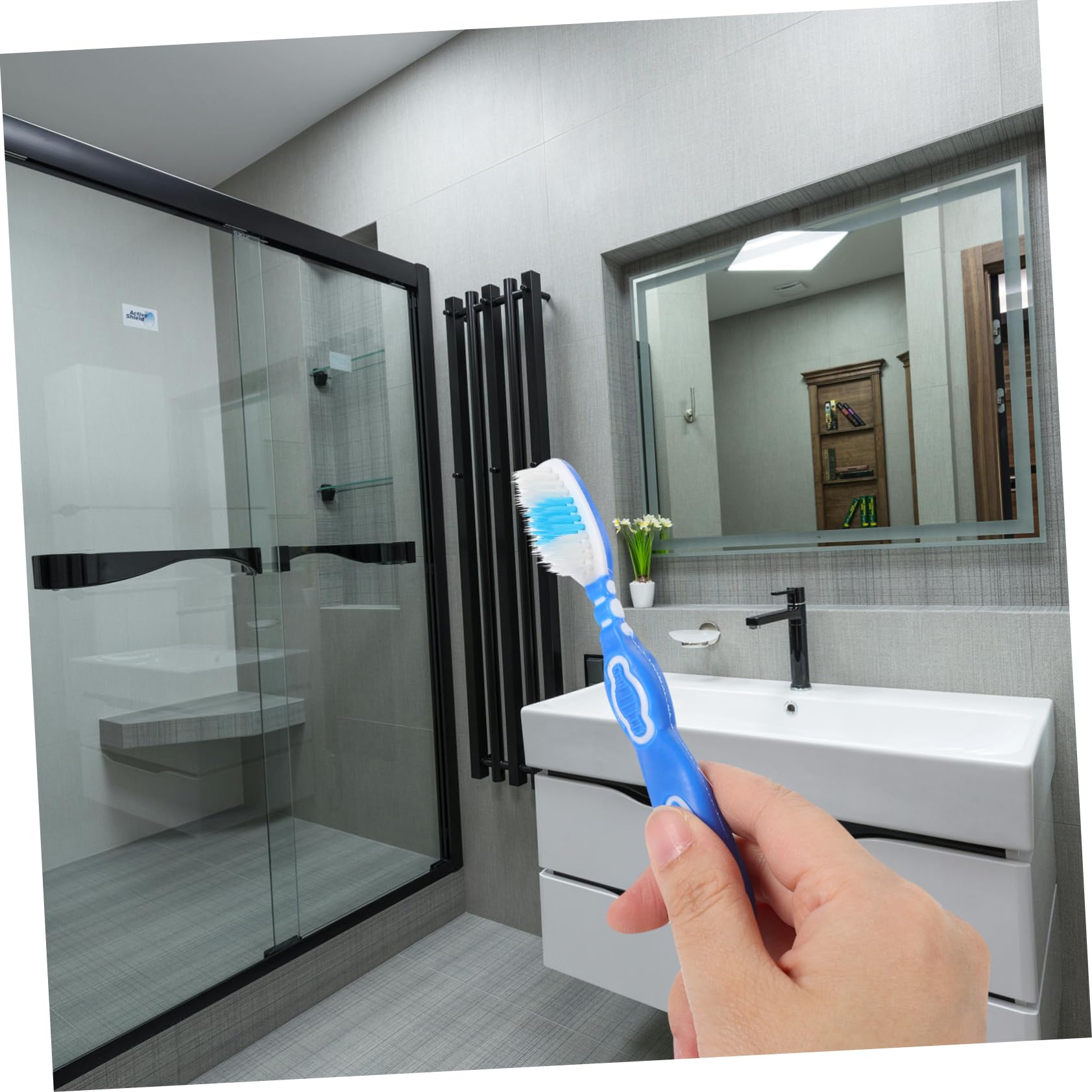 Healeved 50pezzi Spazzolini Da Denti Corti Con Manico Morbido Spazzolini Portatili Per Ambienti Speciali Per Prigioni e Viaggi Design Compatto e Sicuro