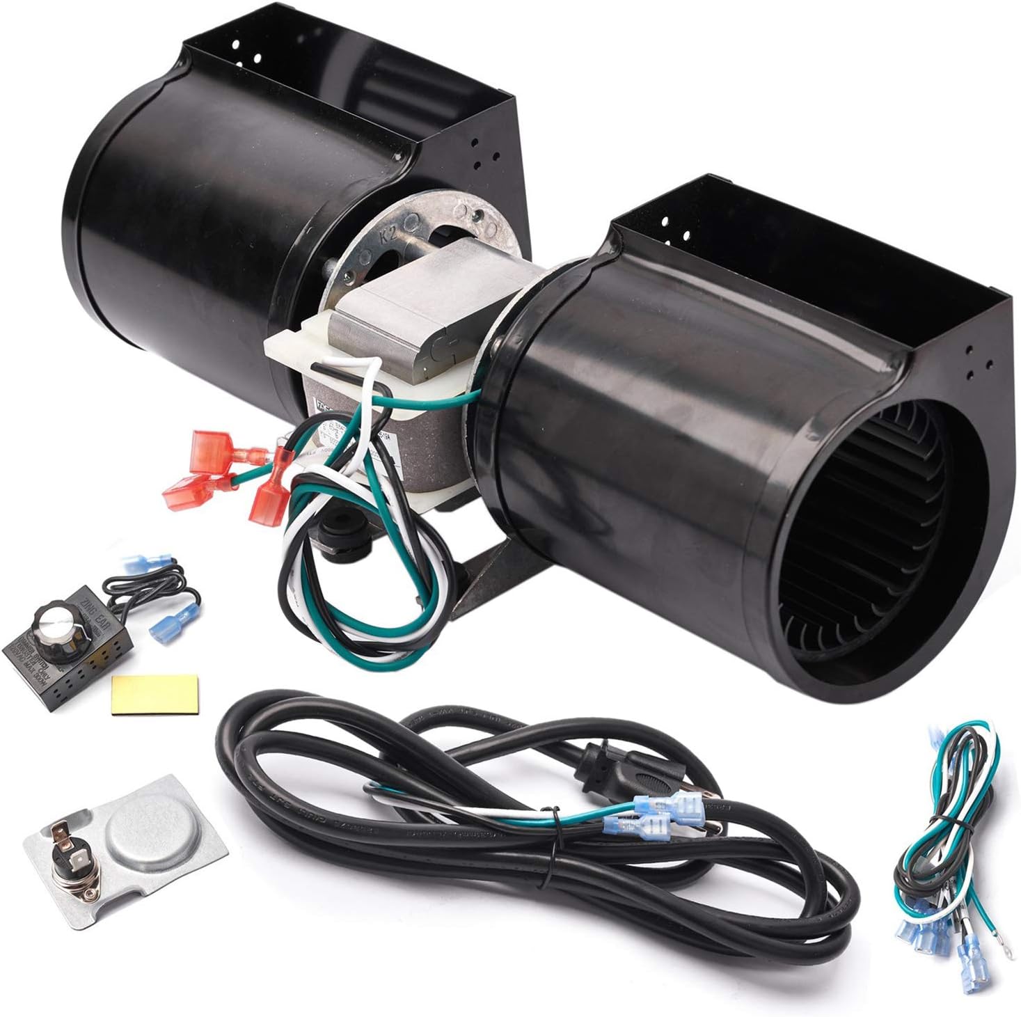 Replacement Fireplace Blower Kit for Heat-N-Glo, Hearth and Home, Quadra Fire, GTI, Heatilator, Majestic, Superior, Monessen, Vermont Castings Fireplace, GFK-160A GFK-160 FAB-1600 Fireplace Blower Kit