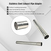 Vista 4 de Universal ID 2.125" 2-1/8 pulgadas Acoplador de escape de acero inoxidable Adaptador de escape