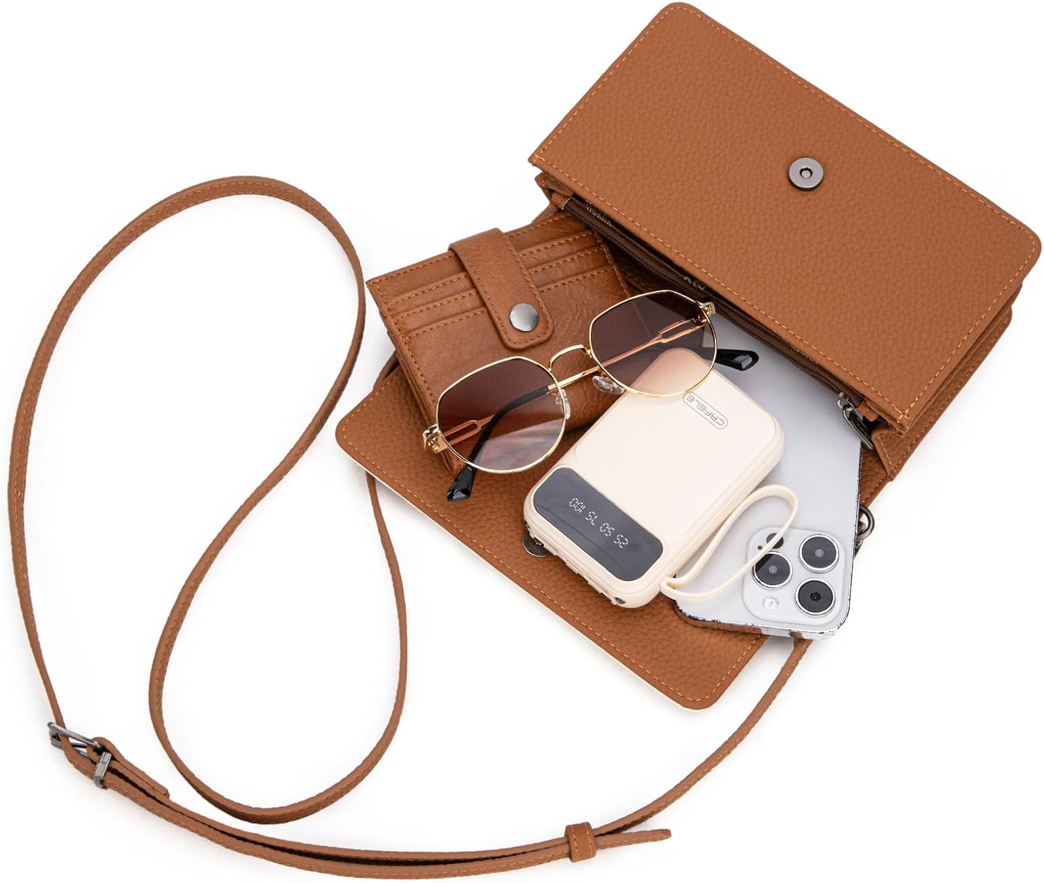 Wrangler Small Crossbody Wallet Purses RFID Trendy Purses for Women with Adjustable Straps - Image 6