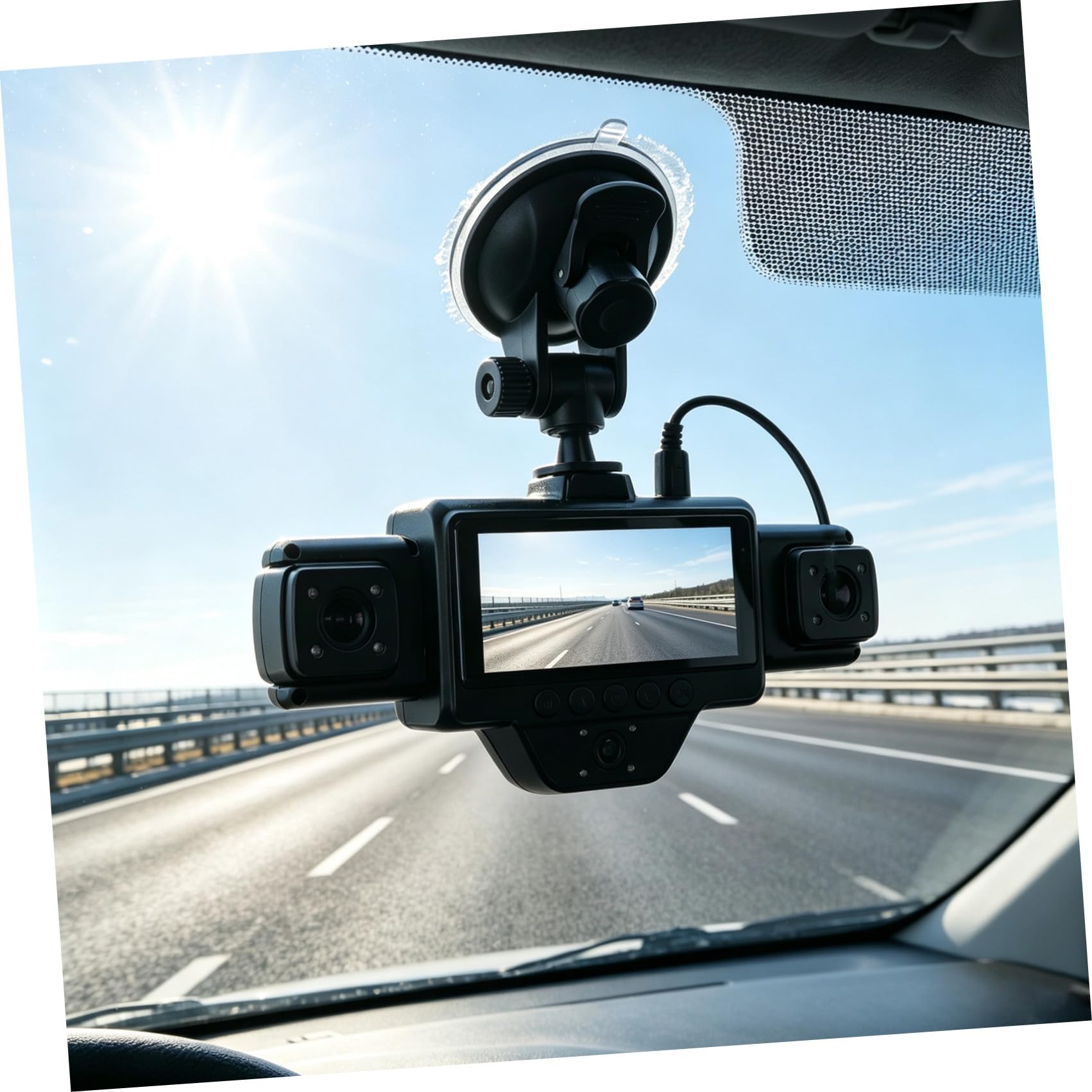 Videoregistratore per Auto a Cinque Vie con Wifi e Visione Notturna