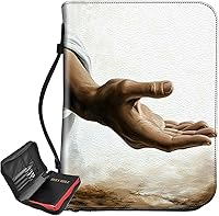 Vista 12 de Bolsa de Biblia con estampado de leopardo con purpurina, funda grande para la Biblia para mujeres y hombres, bolsa multifuncional para iglesia